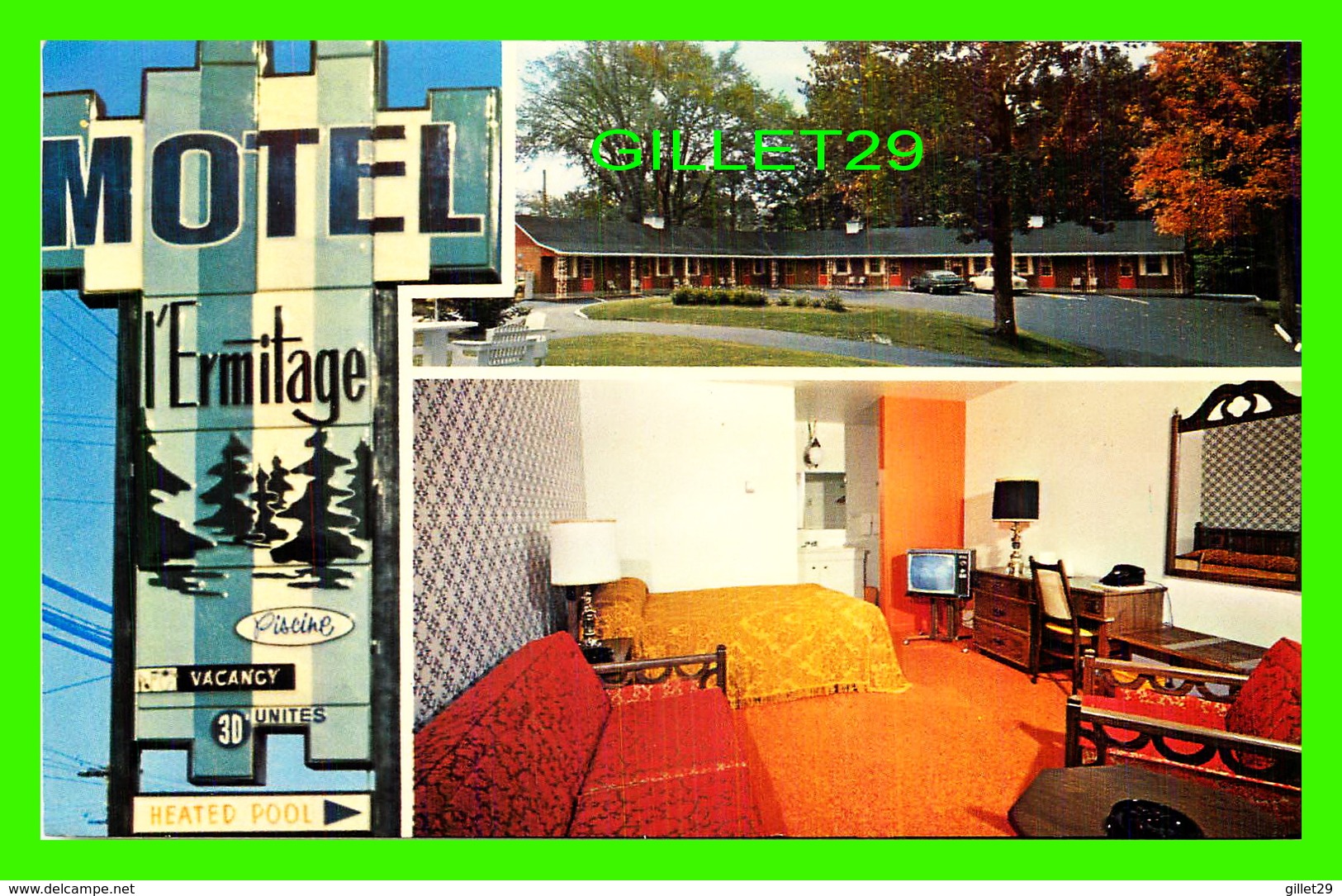 SHERBROOKE, QUÉBEC - MOTEL L'ERMITAGE - W. SCHERMER - 3 MULTIVUES - - Sherbrooke