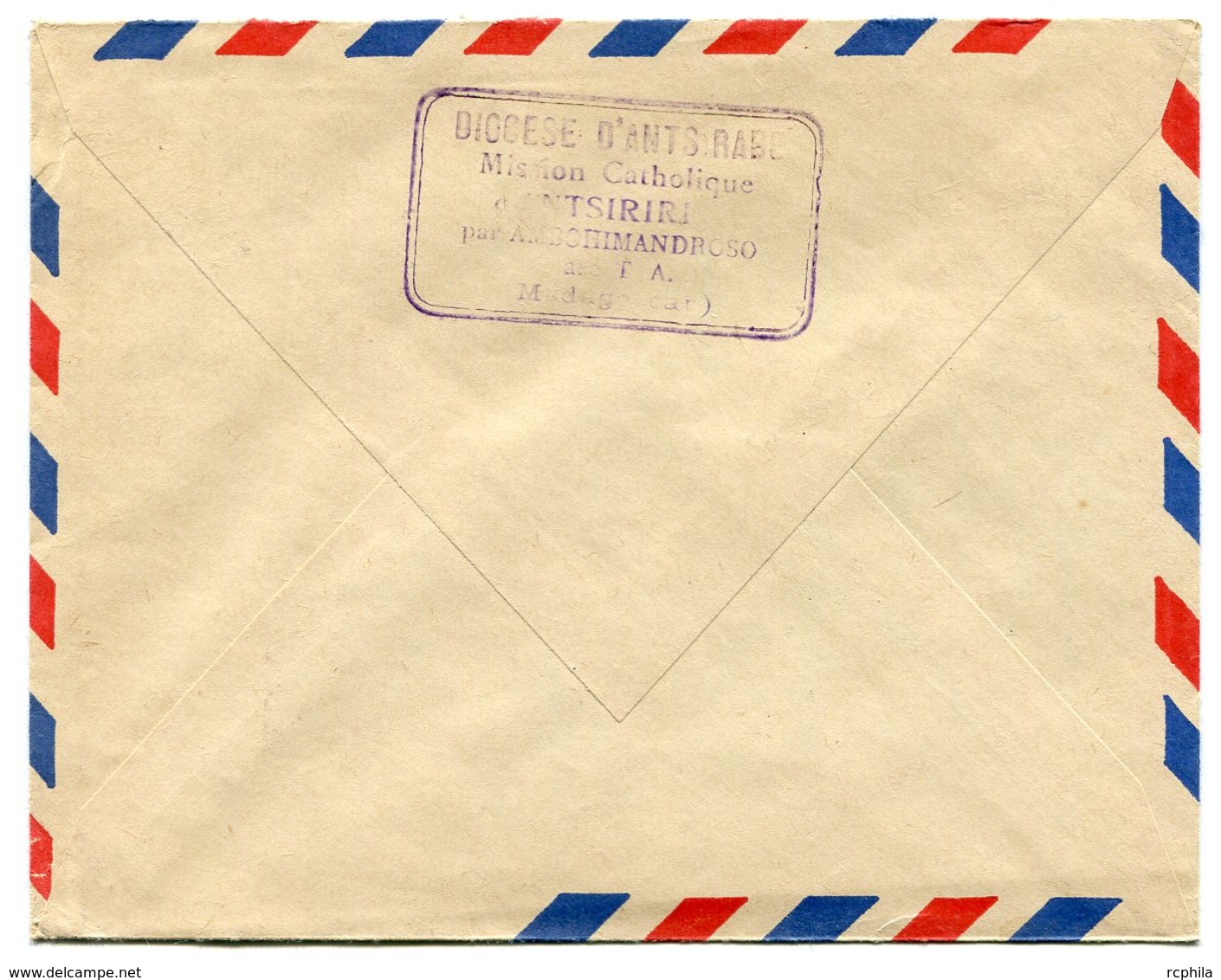 RC 15257 MADAGASCAR AMBOHIMANDROSO 1964 CACHET HEXAGONAL PERLÉ SUR LETTRE / COVER TB - Madagascar (1960-...)