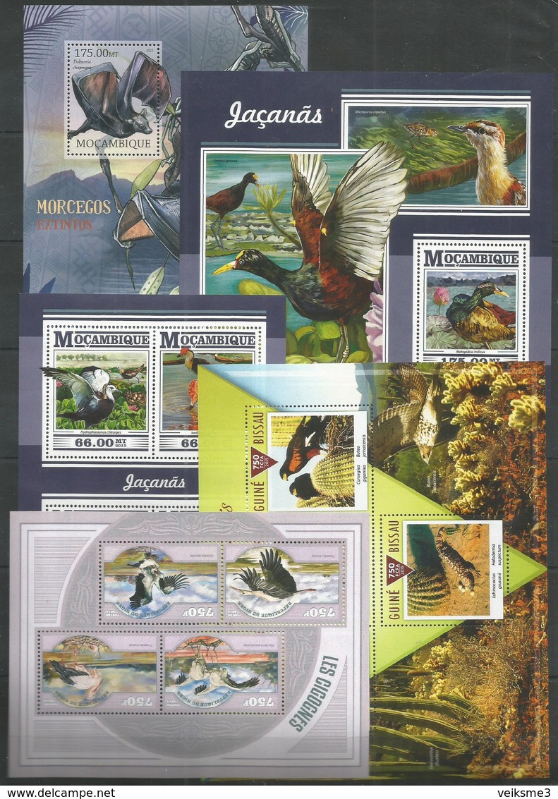 5 Pcs MOZAMBIQUE - NIGER - MNH - Animals - Birds - 2014 - 2015 - Otros & Sin Clasificación