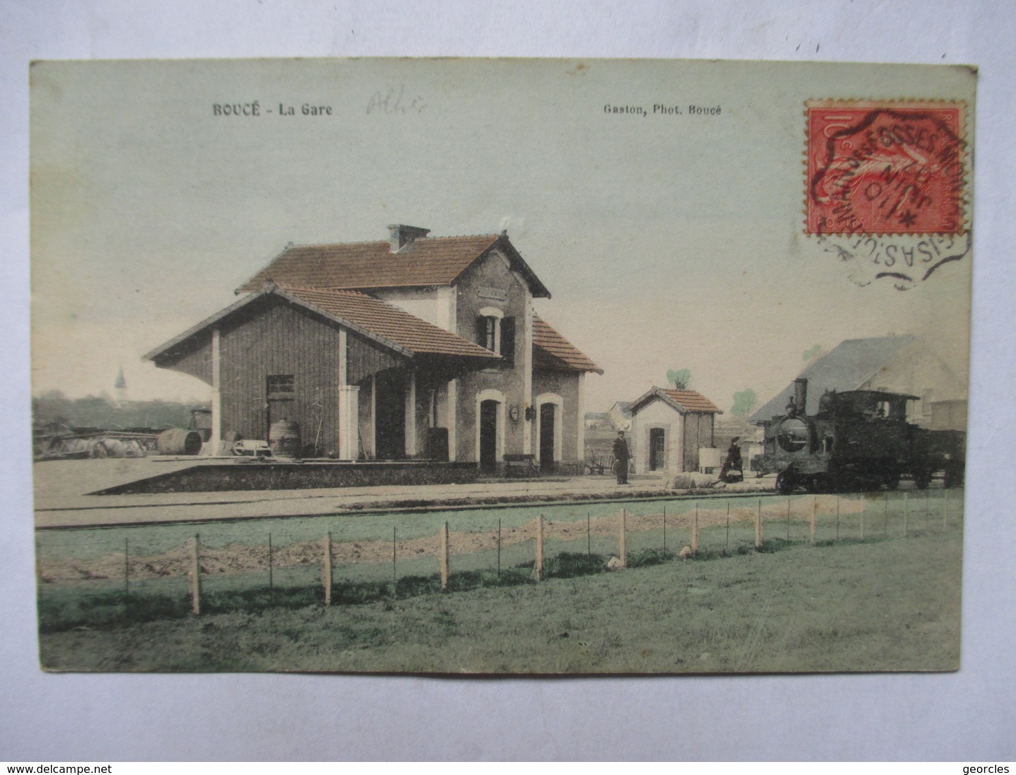 BOUCE  -  LA GARE   -   TRAIN   -  CONVOYEUR    MONTARGIS  A  St. GERMAIN DES FOSSES   -       TTB - Altri & Non Classificati