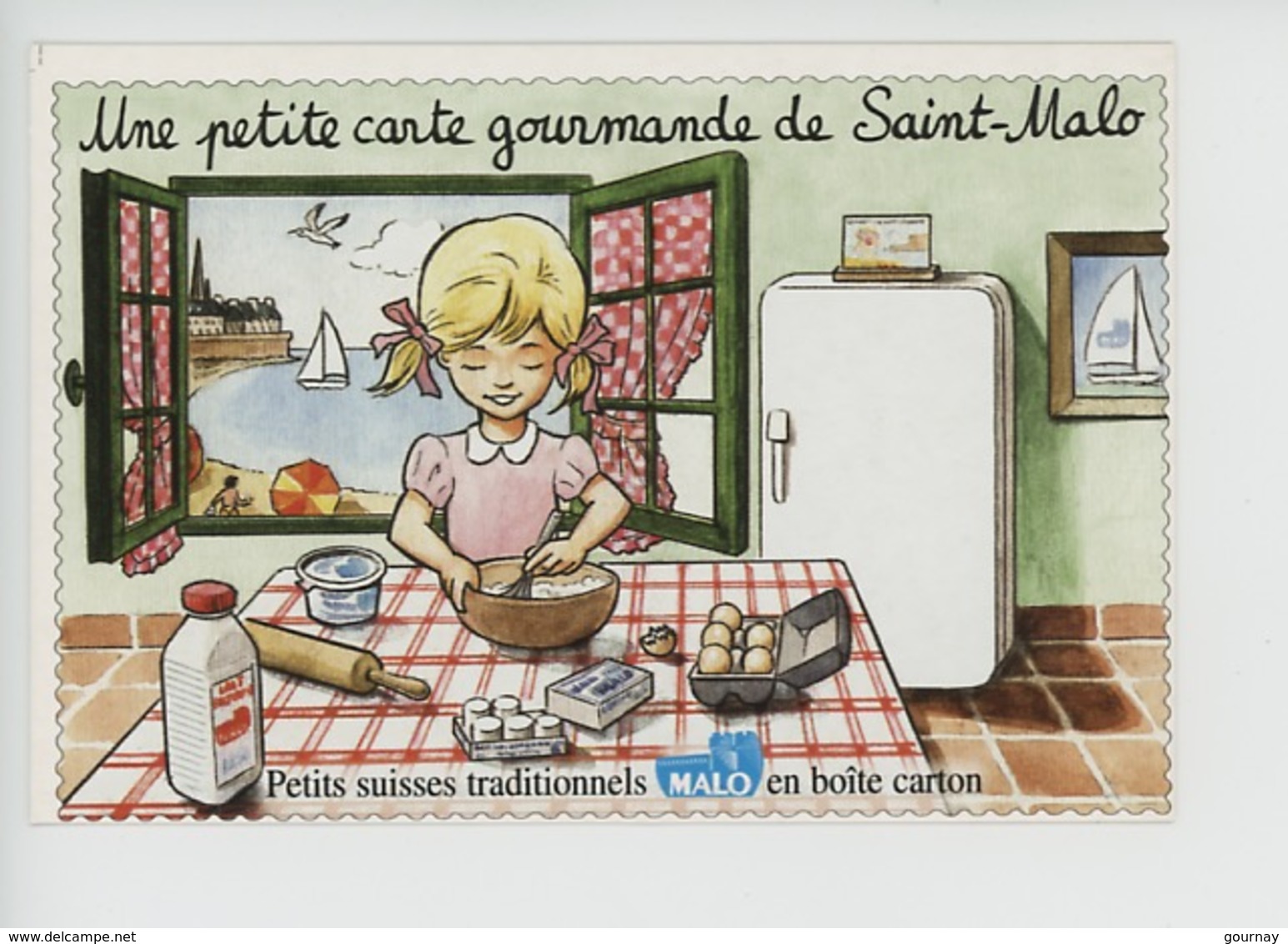 Malo : Une Petite Carte Gourmande De Saint Malo : Claire Fait La Cuisine (laiterie) Cp Vierge - Saint Malo