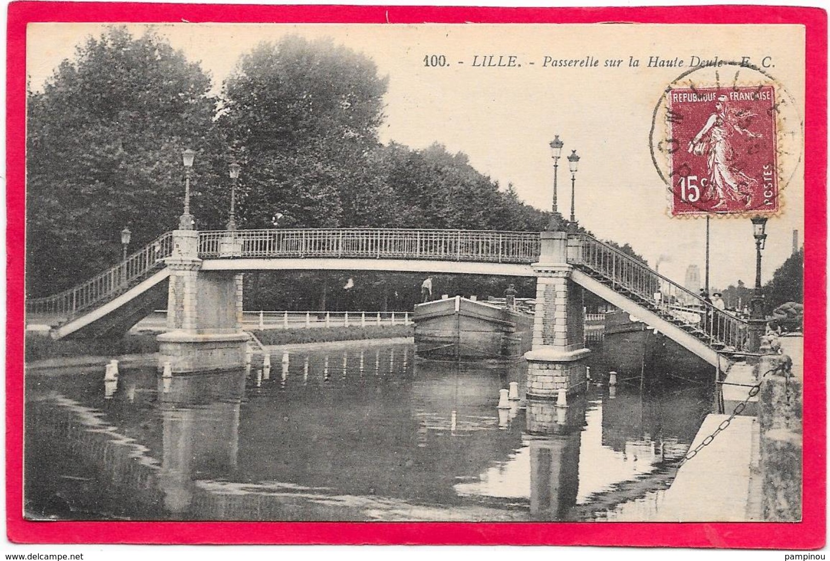 59 LILLE - Péniche - Passerelle Sur La Haute Deule - Lille