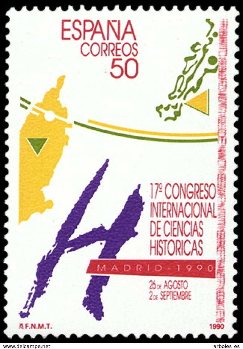 CONGRESO DE CIENCIAS HISTORICAS - AÑO 1990 - Nº EDIFIL 3075 - Usados