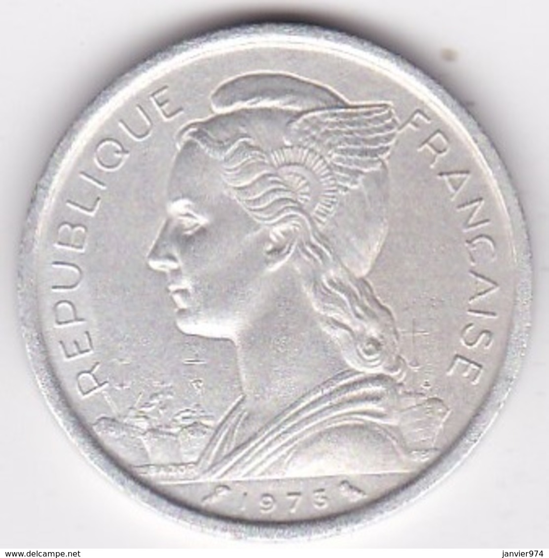 ILE DE LA REUNION. 2 FRANCS 1973. ALUMINIUM - Reunión