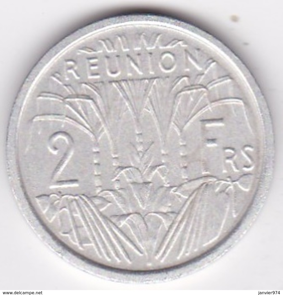 ILE DE LA REUNION. 2 FRANCS 1973. ALUMINIUM - Reunion