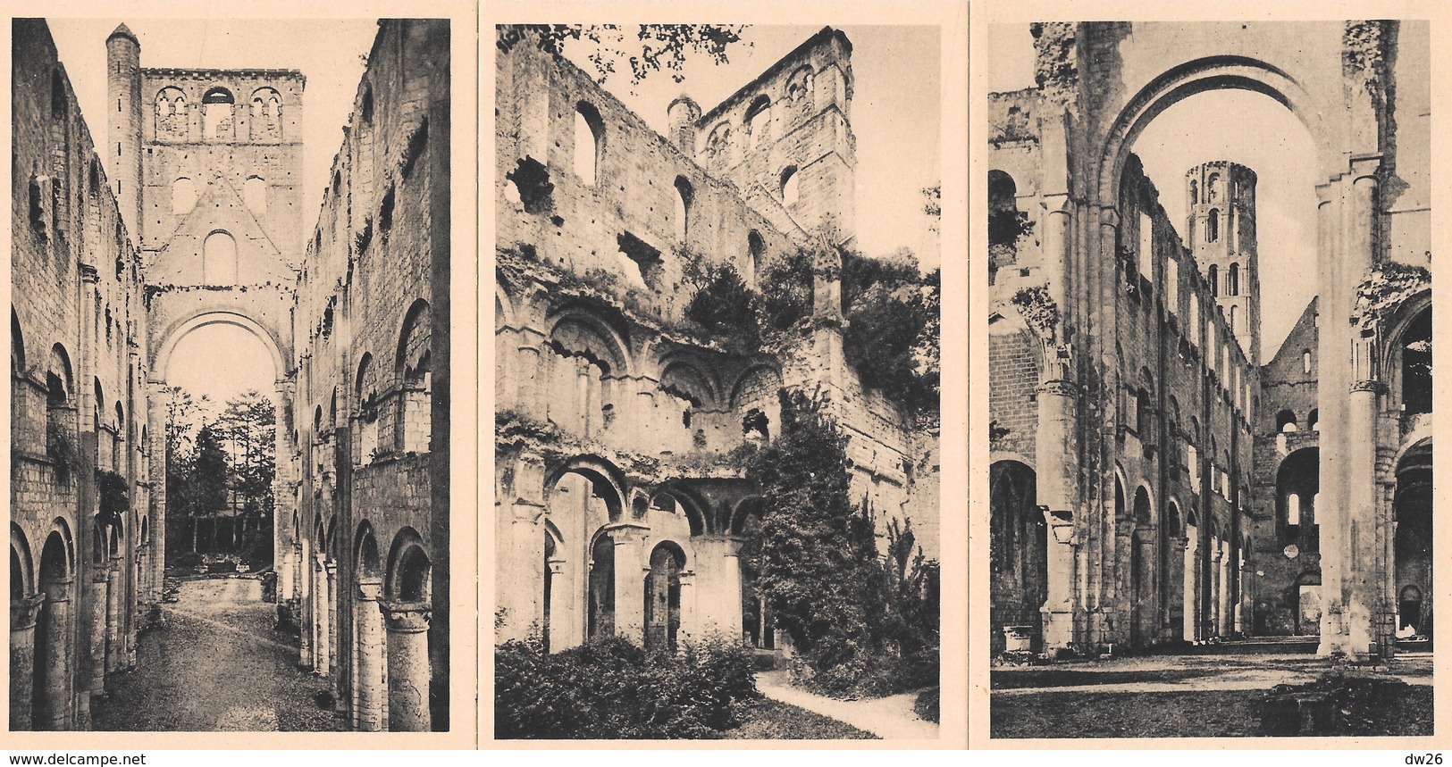 Ancienne Abbaye De Jumièges - Série, Lot De 7 Cartes ND Non Circulées - Ruines, Eglise Notre-Dame - Jumieges