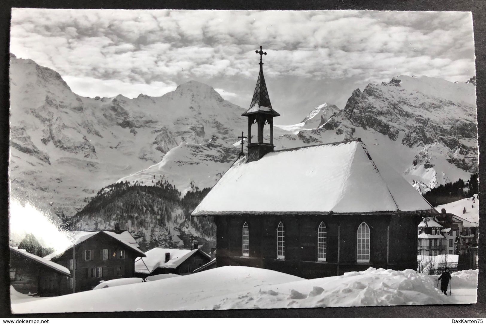 Mürren Katholische Kirche/Skiläufer/ Photo Gyger Adelboden - Adelboden