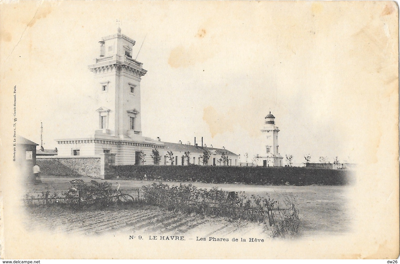 Le Havre - Les Phares De La Hêve - Héliotypie E. Le Deley - Carte Dos Simple N° 9 Non Circulée - Vuurtorens