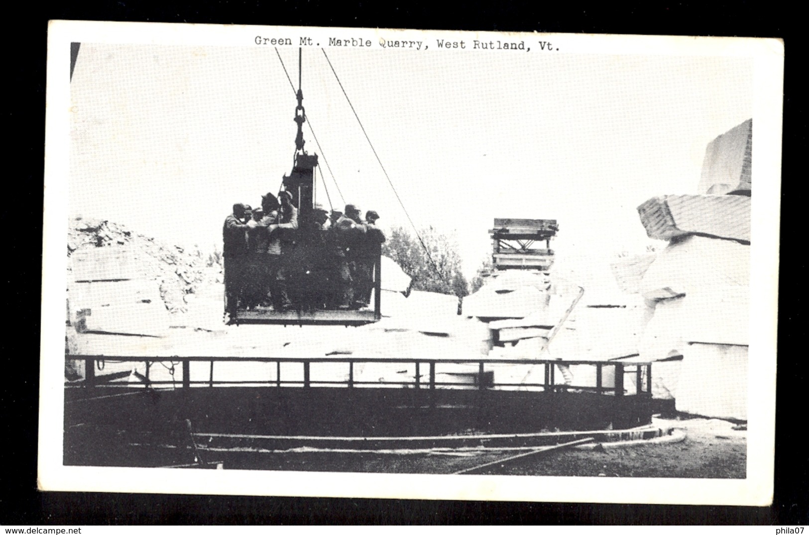 USA - Green Mt. Marble Quarry, West Rutland, Vt. / Postcard Circulated - Rutland