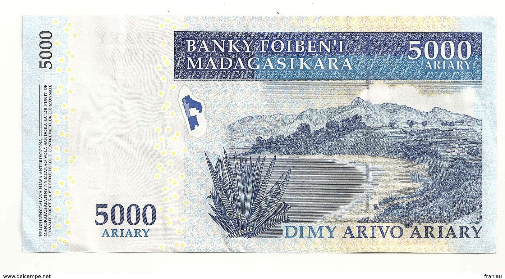 Madagascar 5000 Francs Superbe - Madagascar