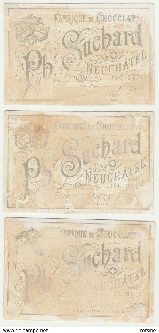 Lot De 3 CHROMOS Chocolat SUCHARD      Serie 9 - Suchard