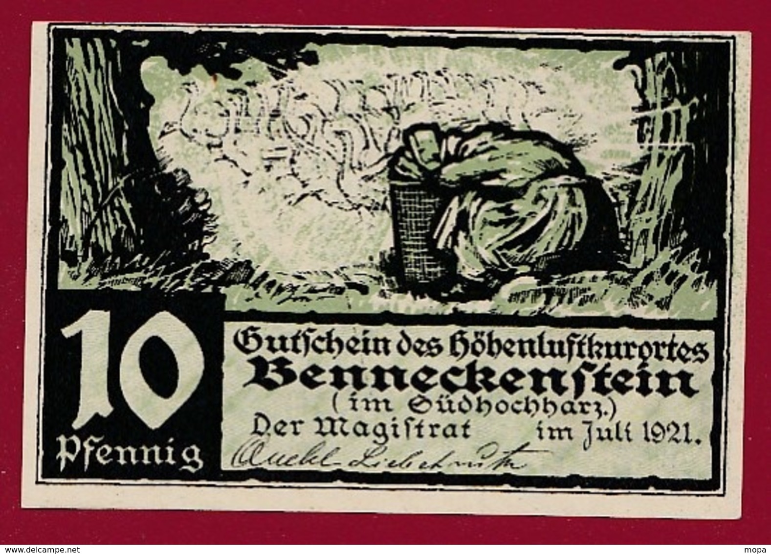 Allemagne 1 Notgeld De 10 Pfenning  Stadt Benneckenstein (SERIE COMPLETE --5-10-25-50-75) Dans L 'état   N °5629 - Collections