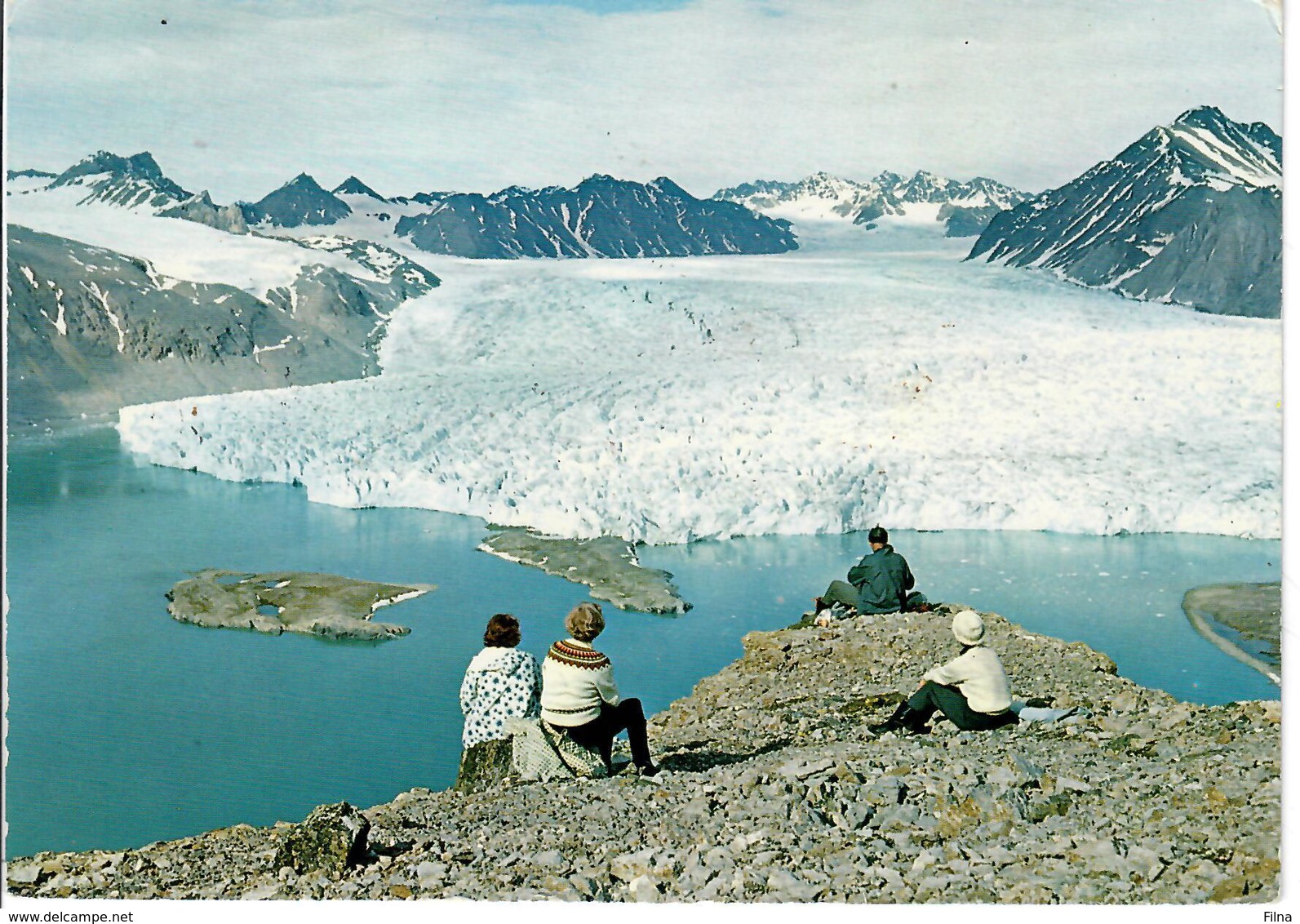 CARTOLINA NORVEGIA 1971 - SVALBARD - SPITSBERGEN- BLOMSTRANDBREEN - KONGS FJORD  VIAGGIATA - Norvegia