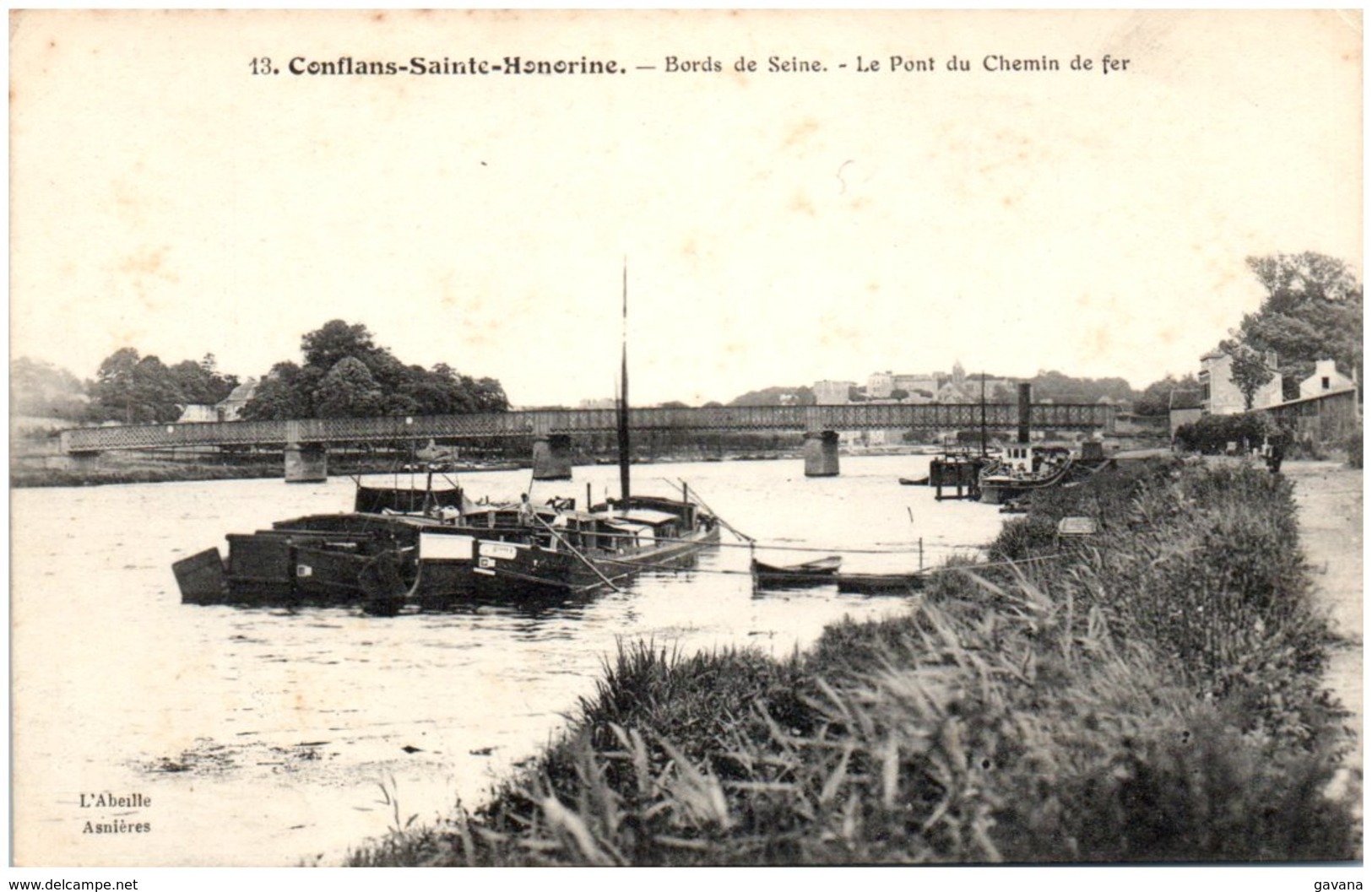 78 CONFLANS-SAINTE-HONORINE - Bords De Seine - Le Pont Du Chemin De Fer - Conflans Saint Honorine