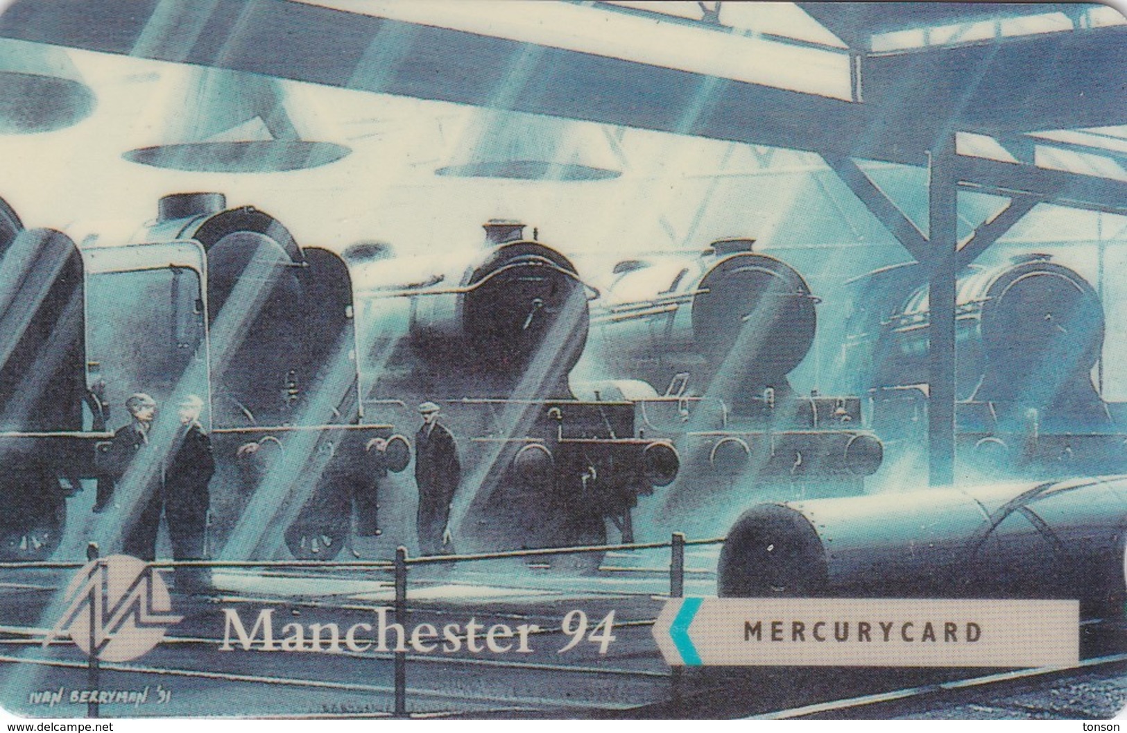 Mercury, MER636, Manchester '94, Sleeping Giants, Train, Unused, Only 1000 Issued, 2 Scans.    20MERA/WC - Mercury Communications & Paytelco
