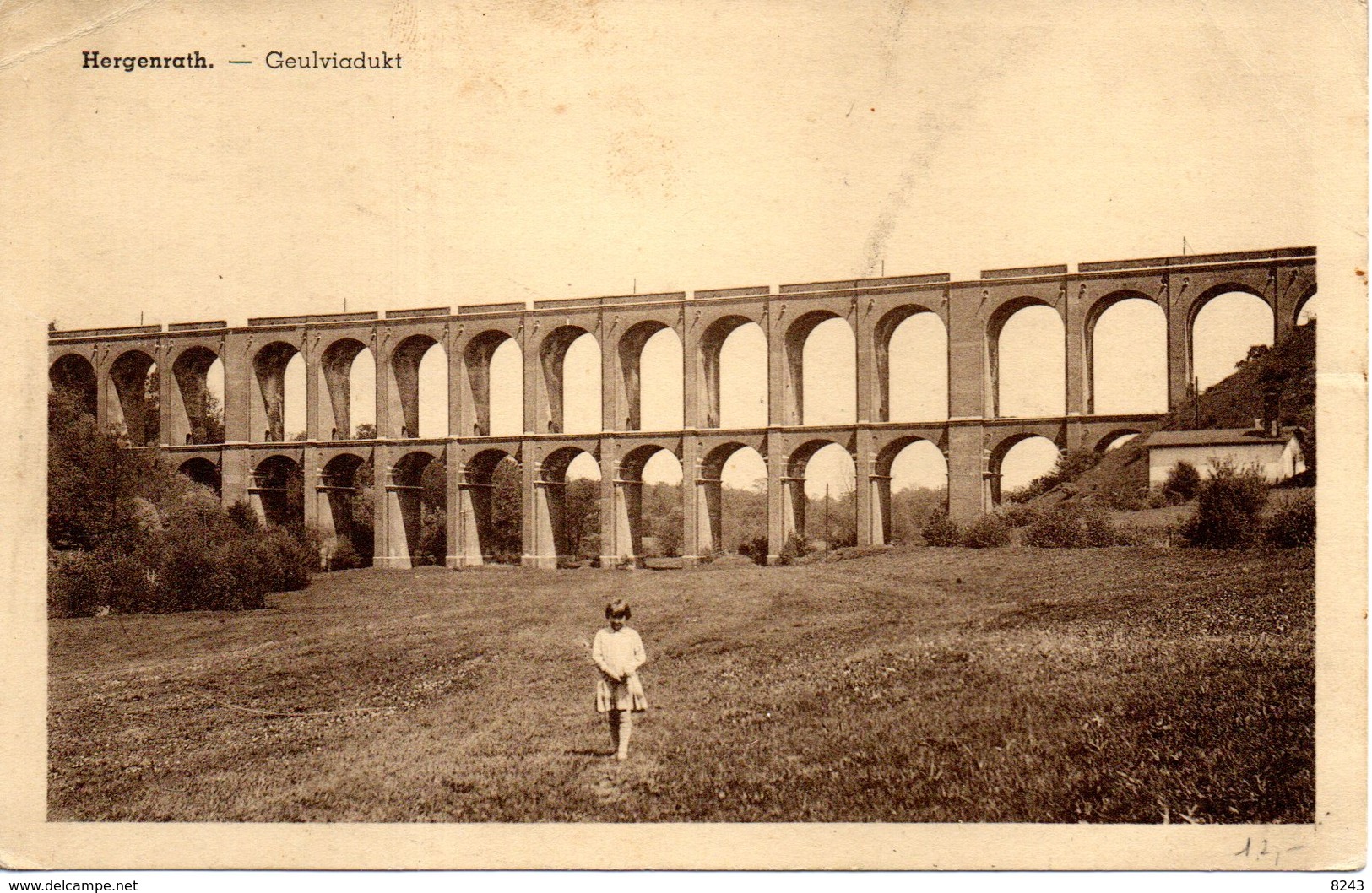 Carte De HERGENRATH - Geulviadukt - Cachet Censure Au Verso - 2 Photos. - La Calamine - Kelmis