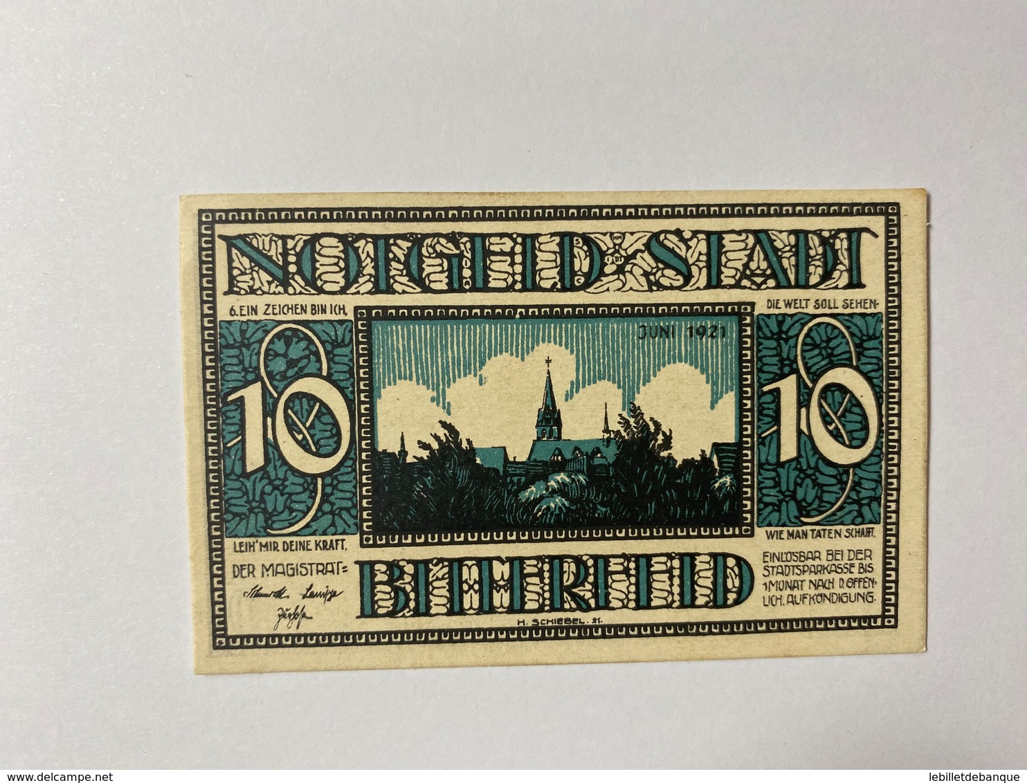 Allemagne Notgeld Bitterfeld 10 Pfennig - Collections