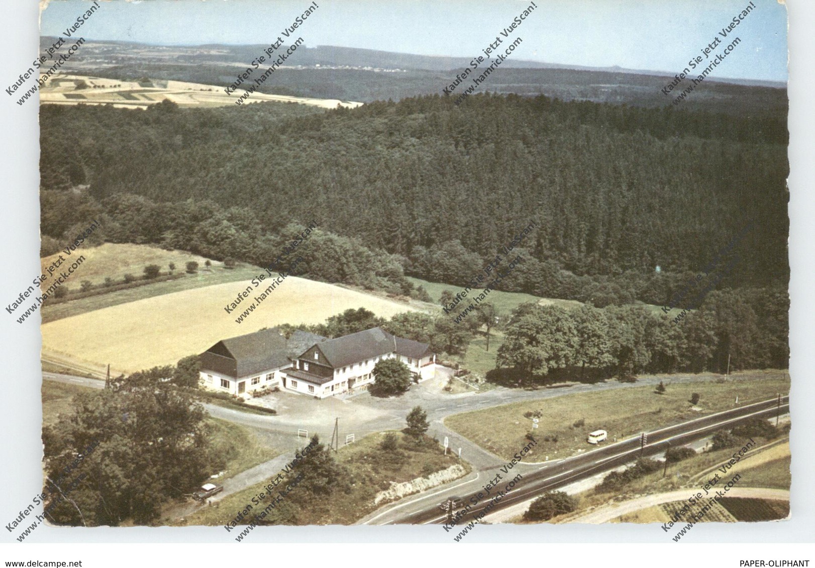 5401 HALSENBACH - EHR, Gasthaus Pension "Zur Katz", Luftaufnahme - Rhein-Hunsrück-Kreis