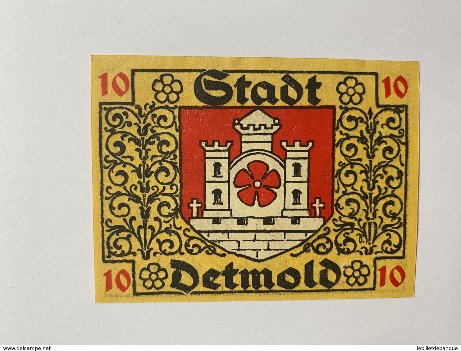 Allemagne Notgeld Detmold 10 Pfennig - Collections