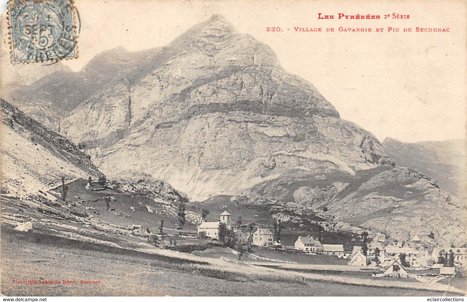 Gavarnie       65        Le Village Et Le Pic De Sécugnac      (voir Scan) - Gavarnie