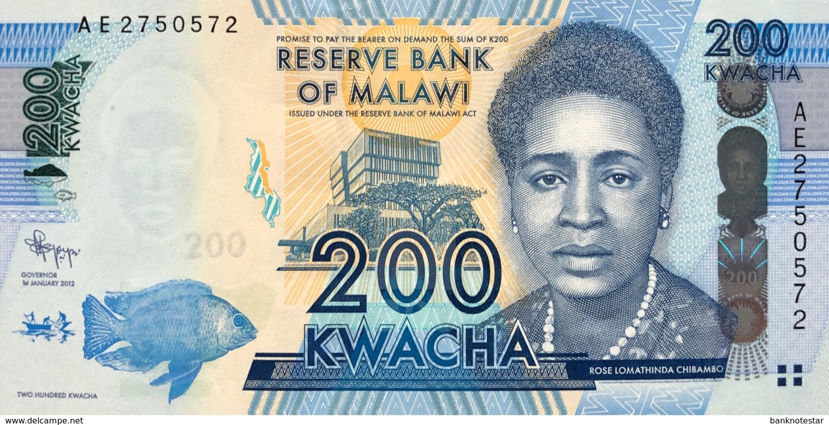 Malawi 200 Kwacha, P-60a (1.1.2012) - UNC - Malawi