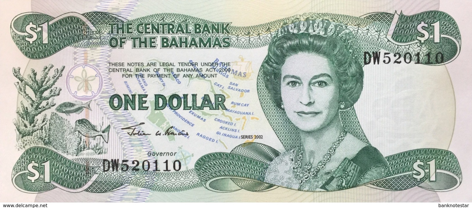 Bahamas 1 Dollar, P-70 (2001) - UNC - Bahamas