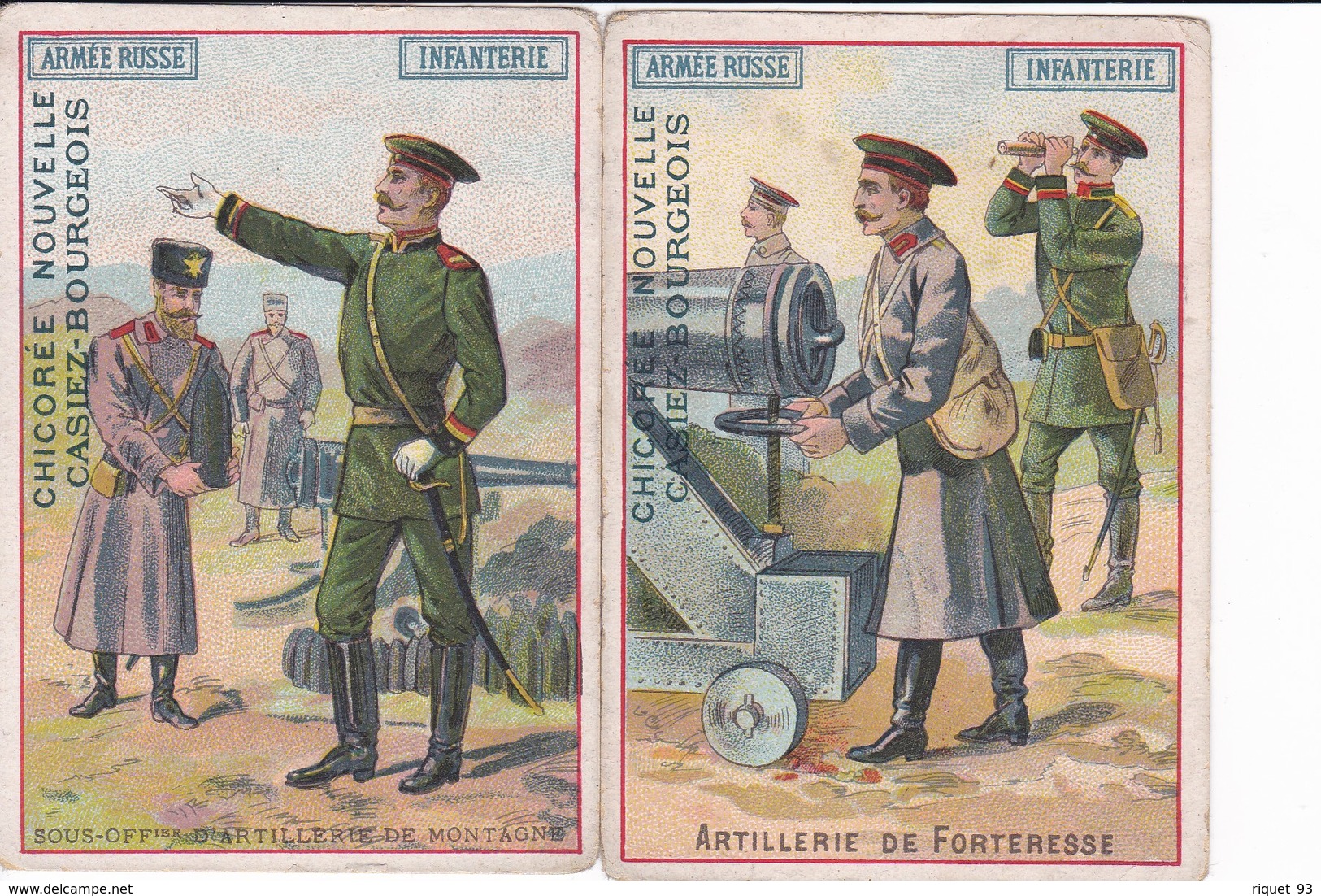 Lot 9 images - Armée Russe - dos  divers -Voir scans