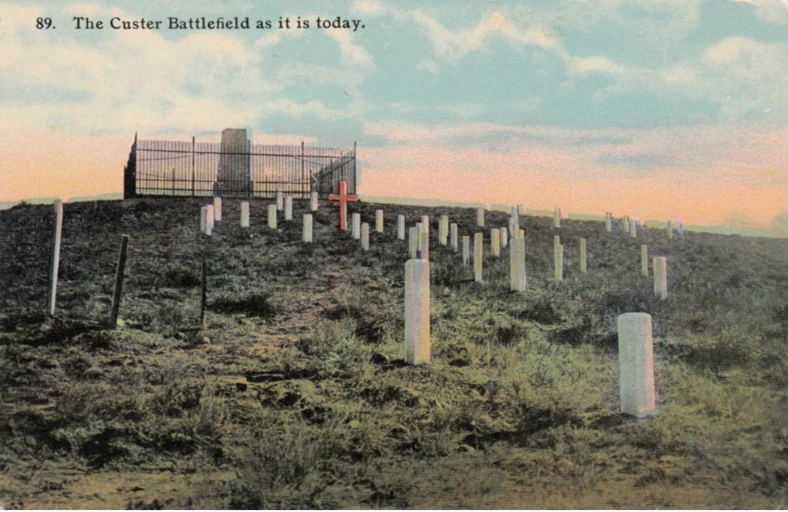 The Custer Battlefield As It Is Today , 00-10s ; Little Big Horn - Native Americans