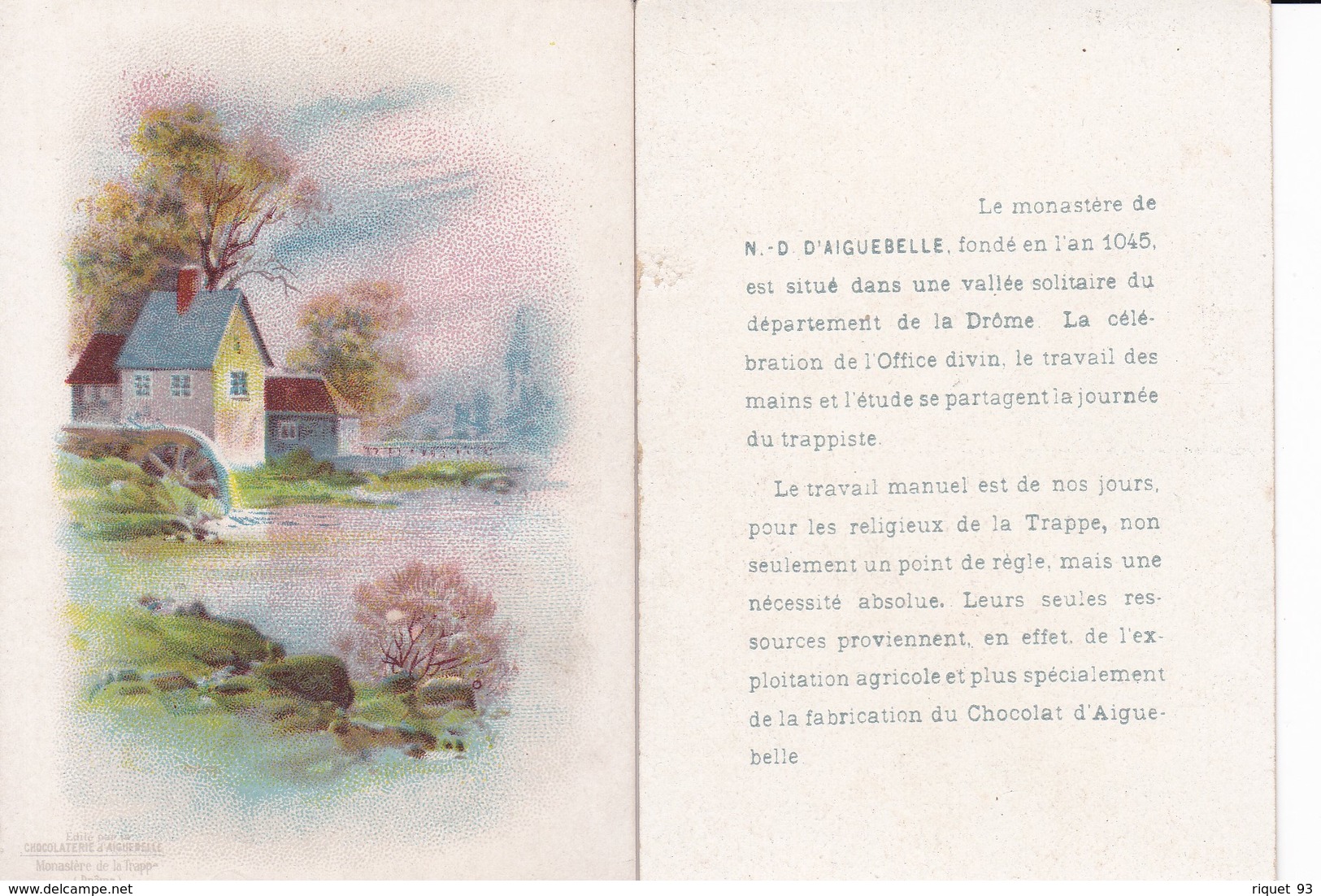 Lot 10 images diverses- Chocolaterie d'Aiguebelle - dessin, paysages, oiseaux voir scans