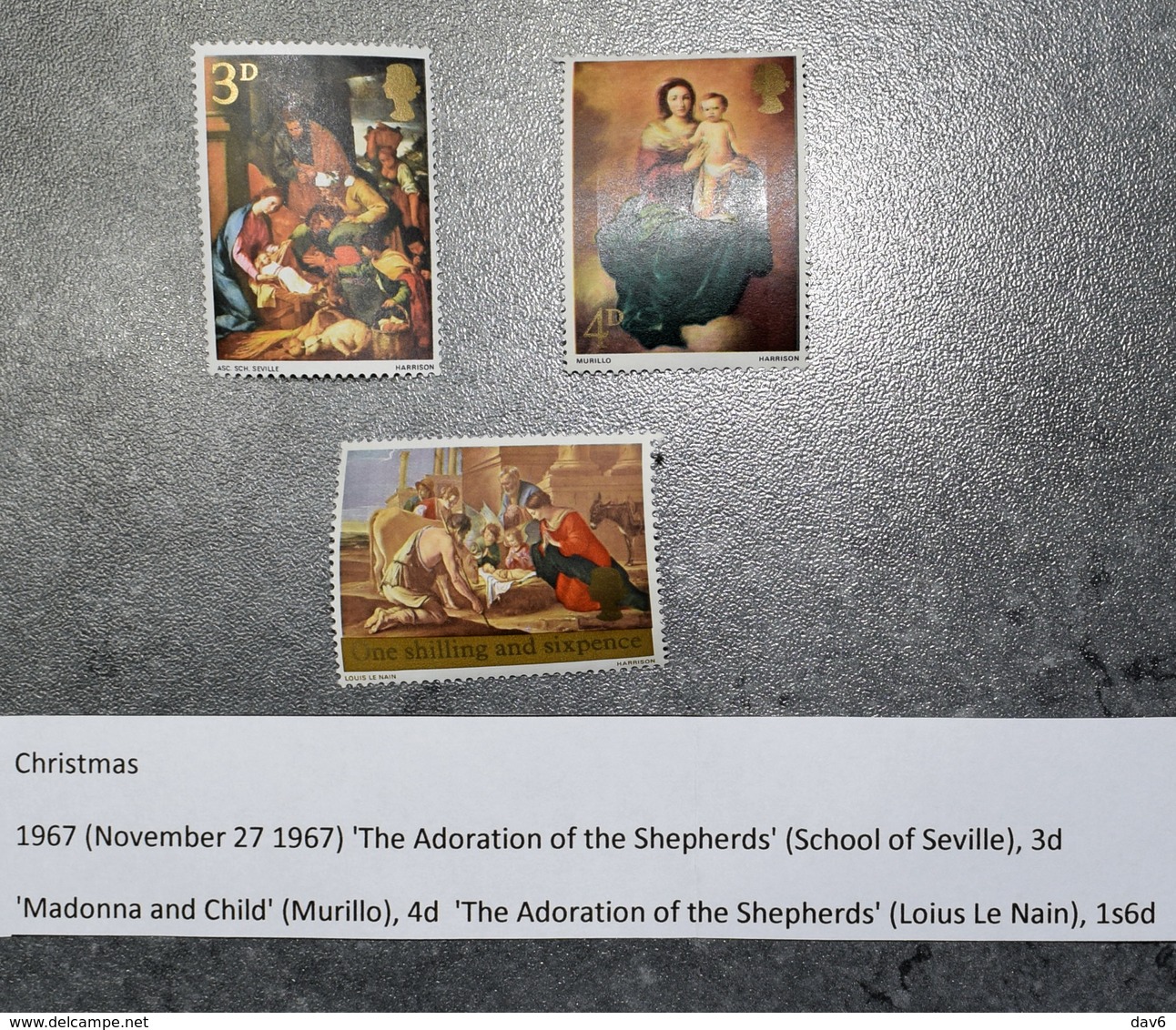 GB   STAMPS PAINTINGS Shepherds  1967  Set      MNH   ~~L@@K~~ - Unused Stamps