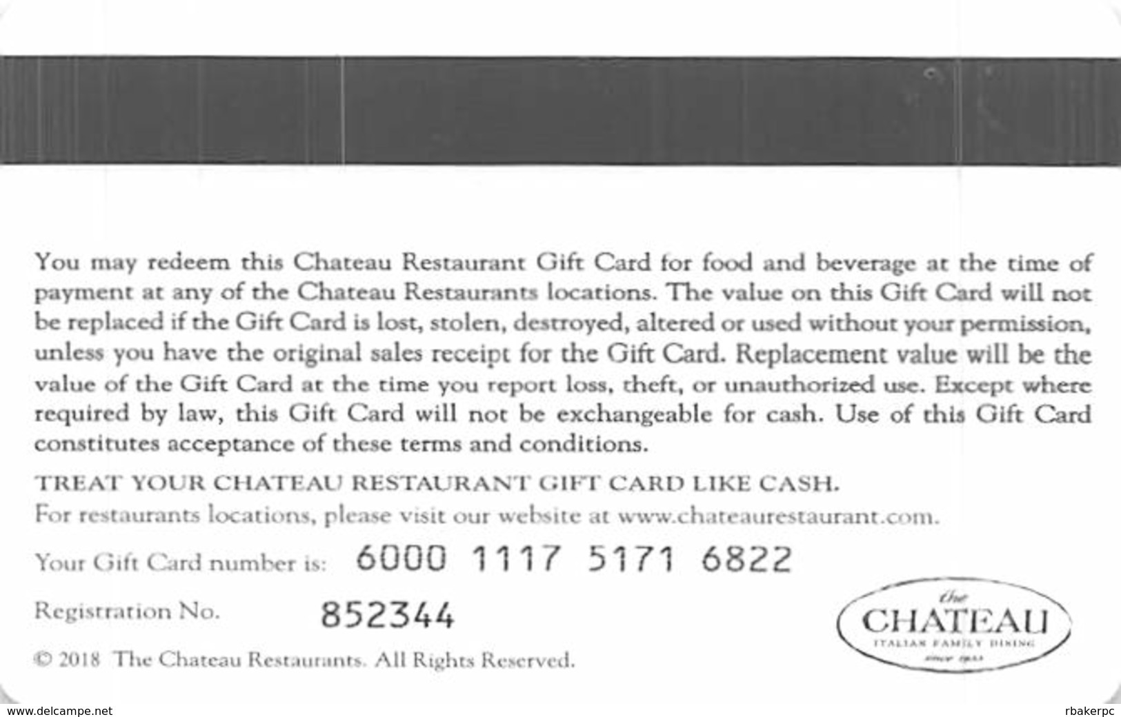 Cateau Italian Family Dining Gift Card - Gift Cards