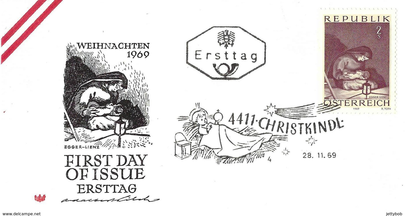 AUSTRIA  1969 Christmas Unaddressed First Day Cover (1 Value) Posmark Christkindl 4411 - FDC