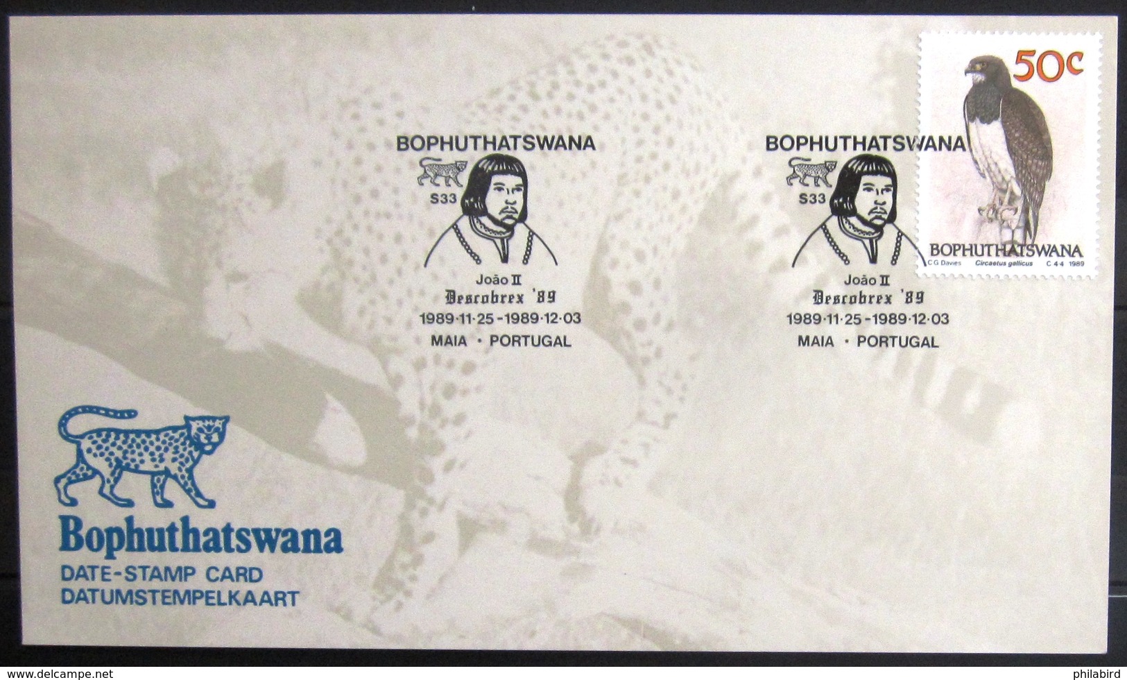 BOPHUTHATSWANA                Carte Commémorative   " DESCOBREX 89 " - Bophuthatswana