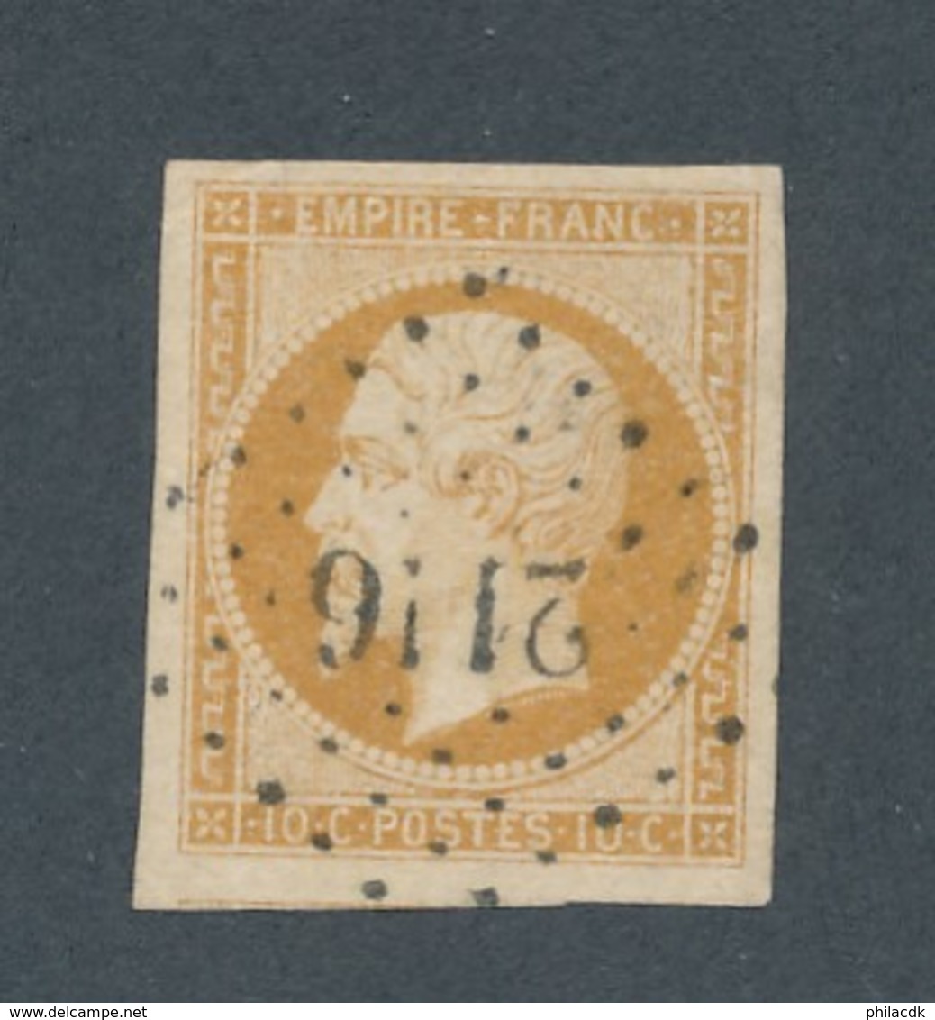 FRANCE - N°YT 13A OBLITERE PC 2116 MONTMARTRE - 1853 - 1853-1860 Napoléon III.