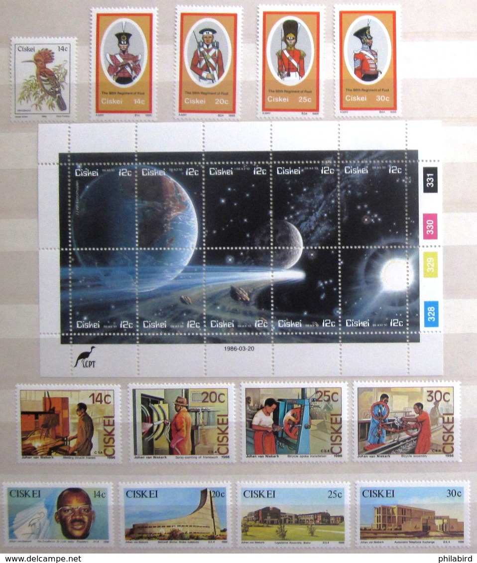 CISKEI               Timbres De 1986          N° 87/109            NEUF** - Ciskei