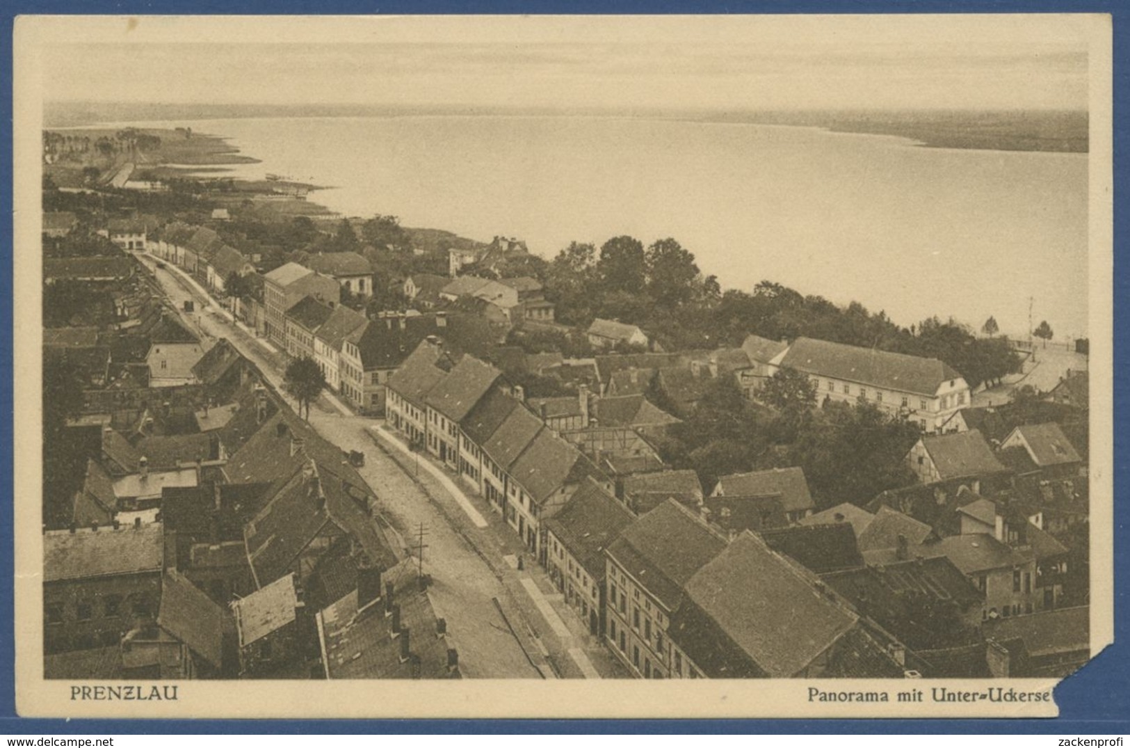 Prenzlau Panorama Mit Unter-Uckersee, Ungebraucht, Mängel (AK2608) - Prenzlau