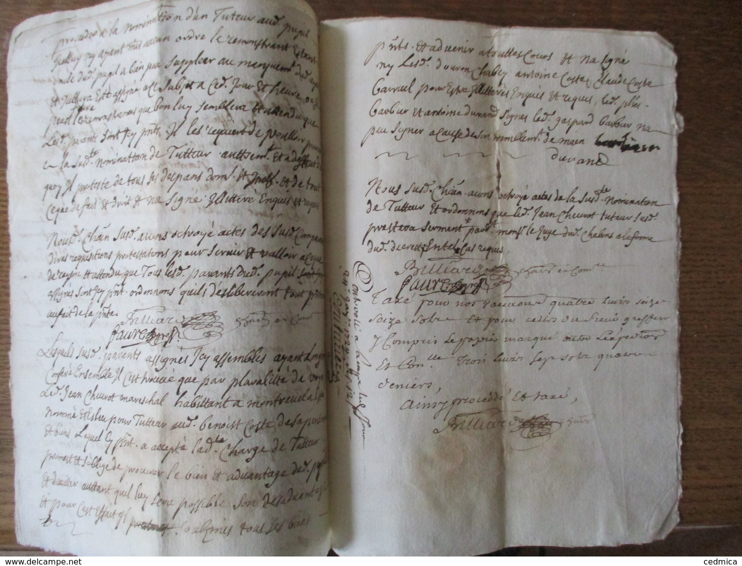 24 JANVIER 1724 AU LIEU DE CHABONS PROCEDURE DE TUTELLE DE BENOIST COTTE CACHETS GENER. DE GRENOBLE UN S 4D LA FEUILLE - Cachets Généralité