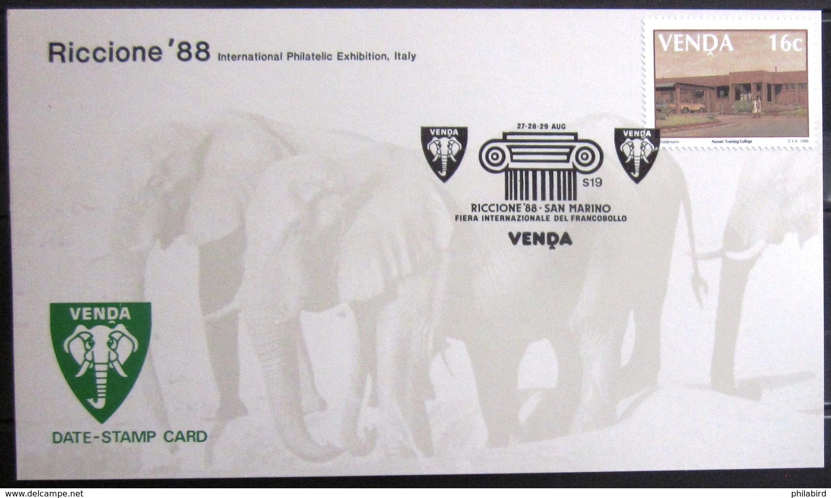 VENDA              CARTE COMMEMORATIVE  " RICCIONE 88 " - Venda