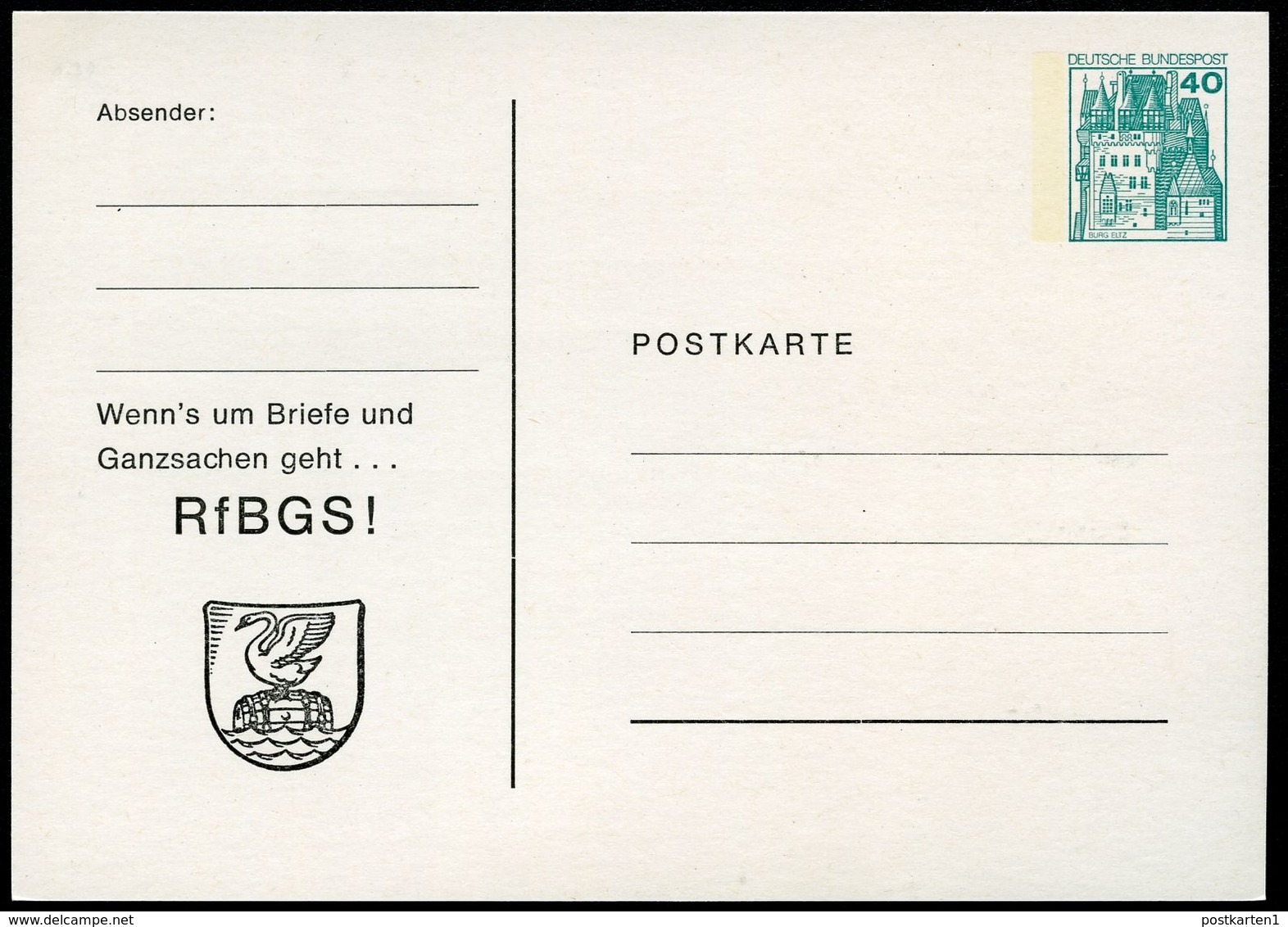 Bund PP100 B1/005 RUNDSENDEDIENST 1978 - Cartes Postales Privées - Neuves