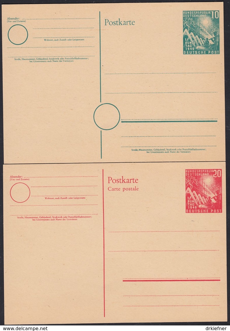 BRD PSo 1+2, Ungebraucht, Eröffnung Des 1. Dt. Bundestages 1949 - Cartoline - Nuovi