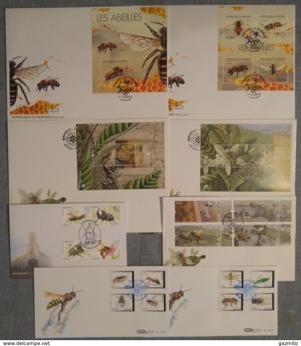 Lot Insects In Complete Sets, 8FDC - Collections (without Album)