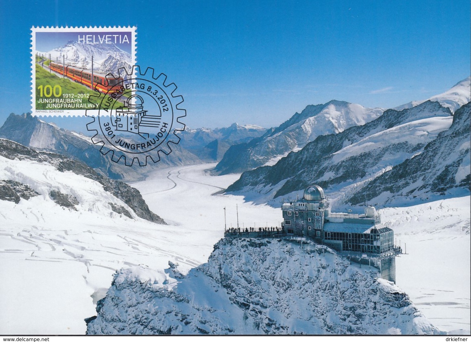 SCHWEIZ 2233 Maximumkarte, 100 Jahre Jungfraubahn 2012 - Maximumkarten (MC)