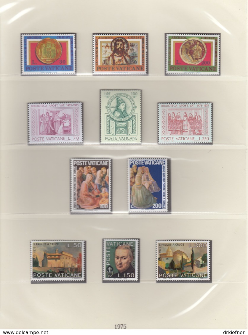 VATIKAN  657-674, Postfrisch **, 1975 Komplett - Unused Stamps