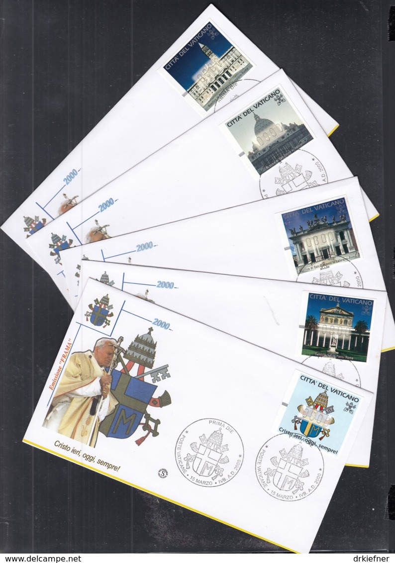 VATIKAN  ATM 1-5, 5 FDC, 2000 - FDC