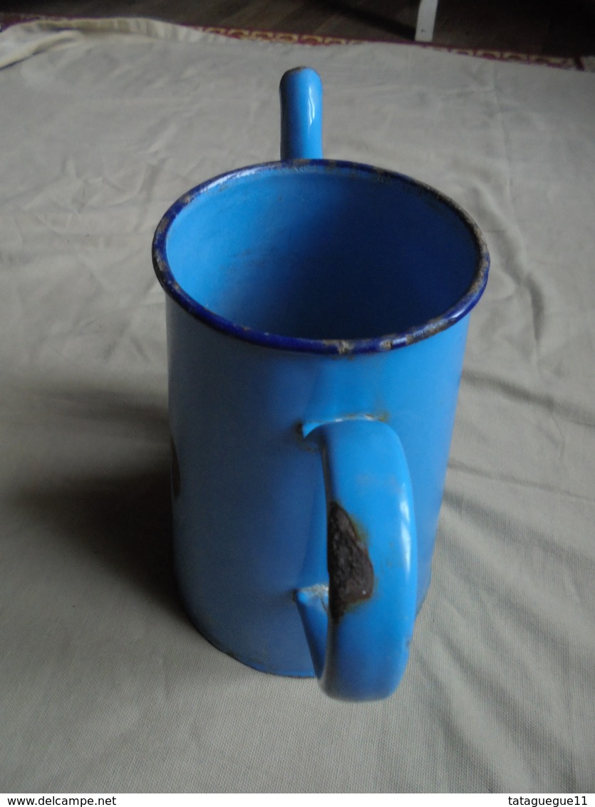 Ancien - Cafetière en tôle émaillée