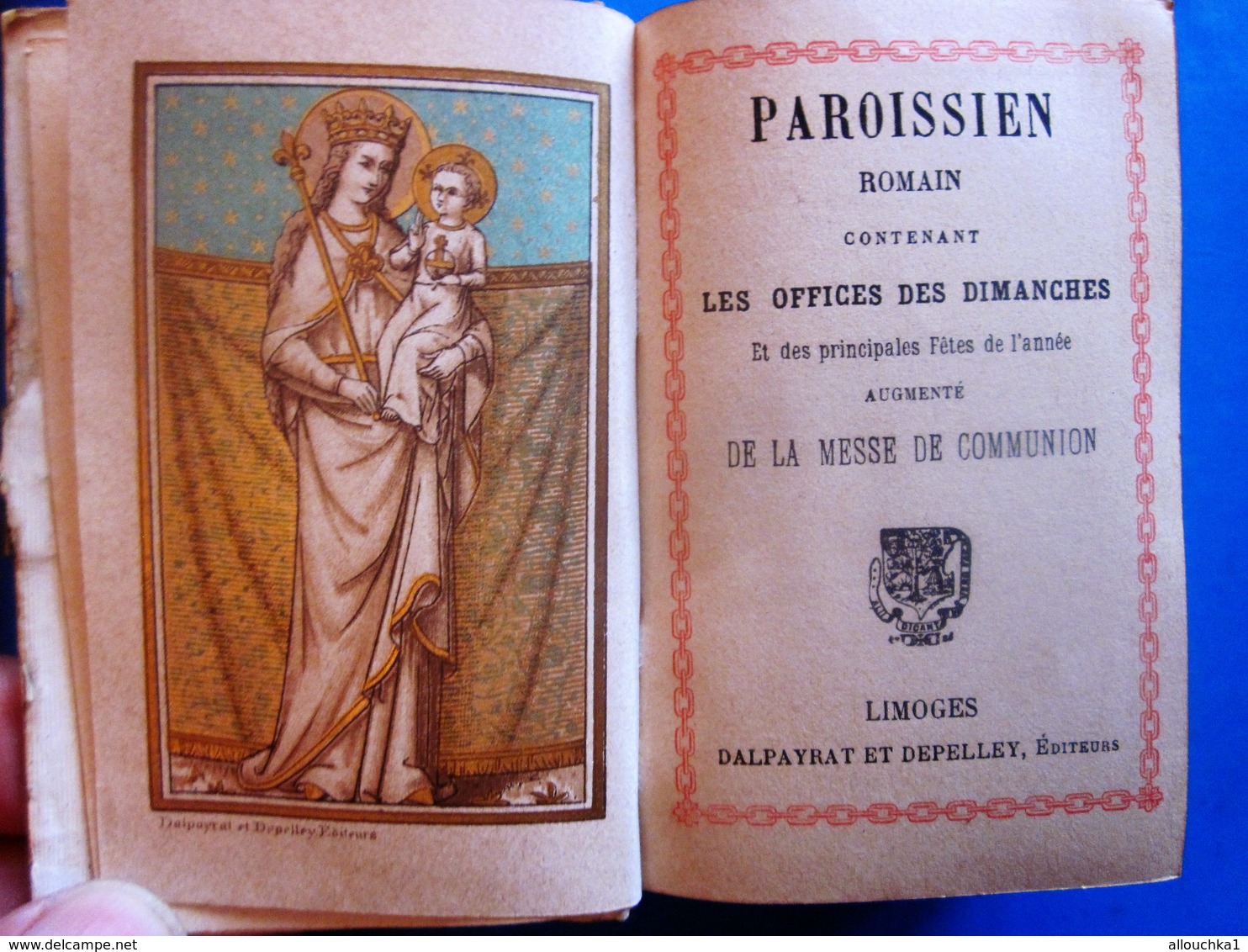 Vintage Missel Paroissien Romain Ciselé Relief Calice/Fleurs-Limoges France+Porte Monnaie En Maille Acier+images Pieuses - Religion & Esotericism