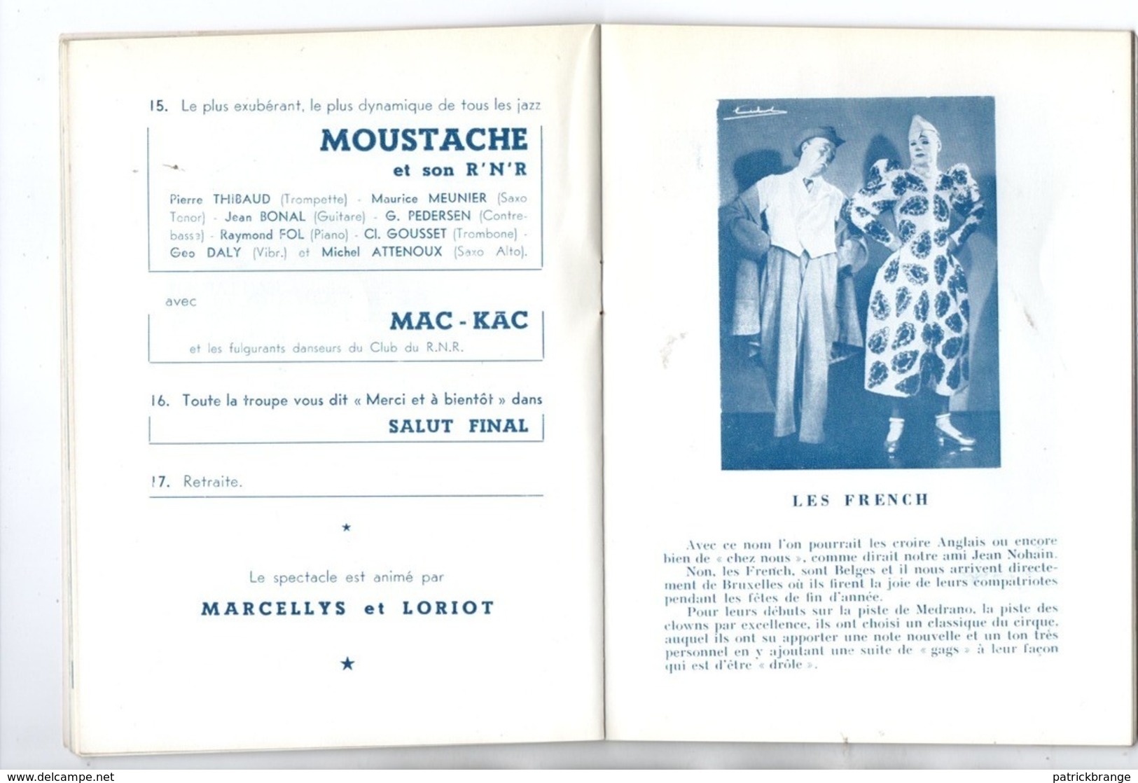 PROGRAMME . MEDRANO DE PARIS . " MOUSTACHE PARADE " . MOUSTACHE, LES SYLVANO, TOLY BERR, LES REALLS - Réf. n° 48P -