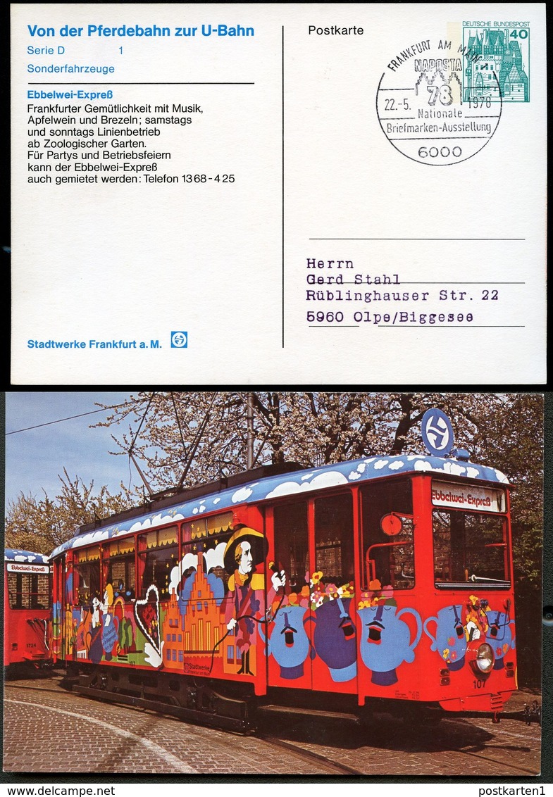 Bund PP100 B2/007 FRANKFURT EBBELWEI-EXPRESS Sost. 1978 - Privatpostkarten - Gebraucht