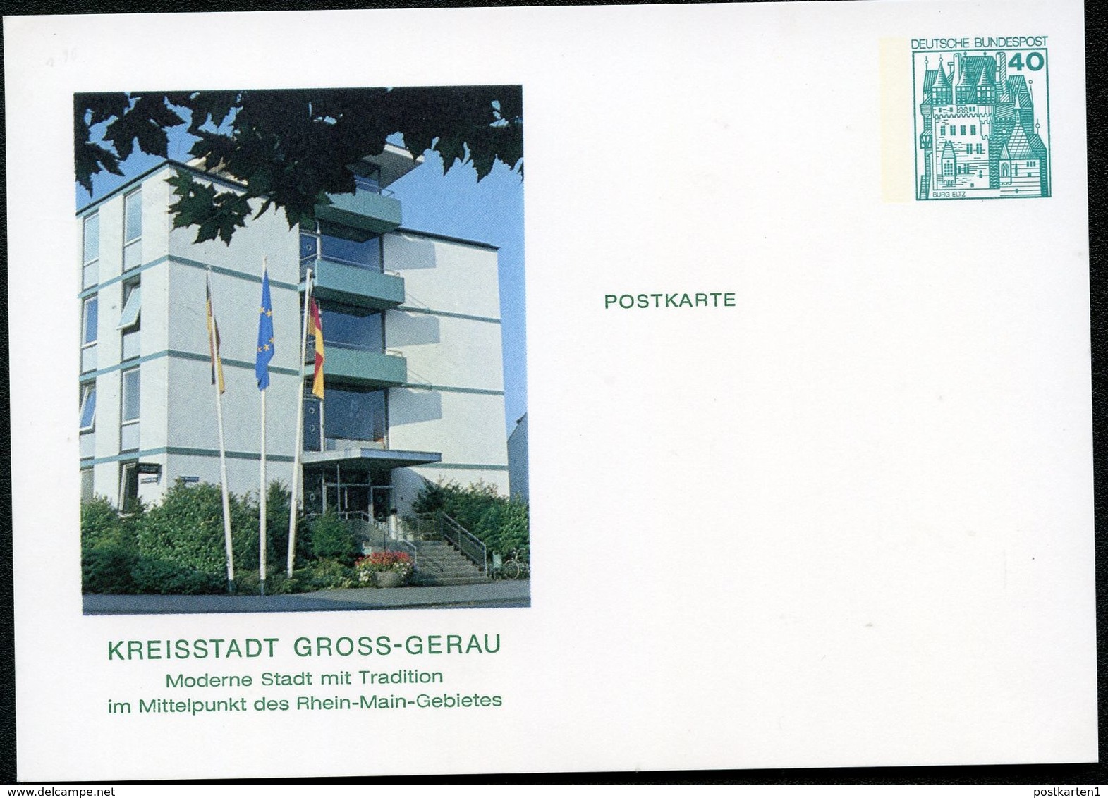 Bund PP100 B2/008 GROSS-GERAU NEUES RATHAUS 1977 - Private Postcards - Mint