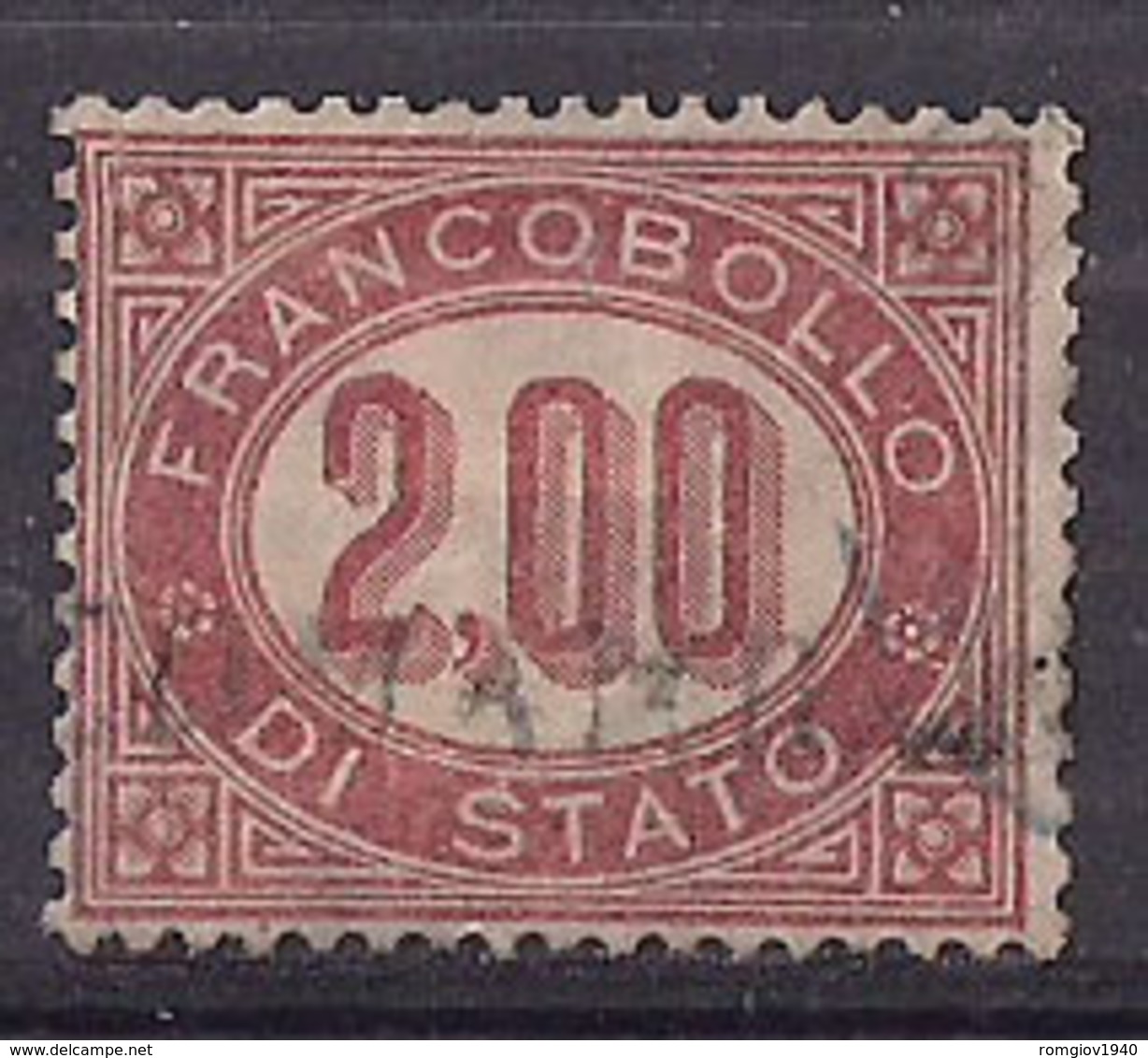REGNO D'ITALIA  1875  SERVIZIO  RE V.EMANUELE  II   SASS.6 USATO VF - Officials